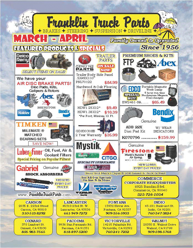 Franklin Truck Parts Current Ads